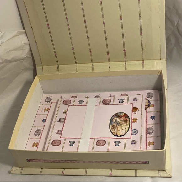 Susan Wheeler HOLLY POND HILL frame Stationery Box Set Vintage 90s Rabbit Tea - Picture 12 of 16